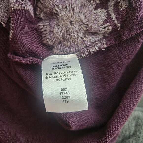 Coldwater Creek wine boho Hippie embroidery tunic shirt XLP - Picture 5 of 10